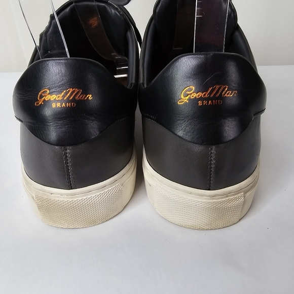 Good Man Brand Dark Gray With Black Trim Nappa Leather Sneakers Size 10.5 - Picture 10 of 10